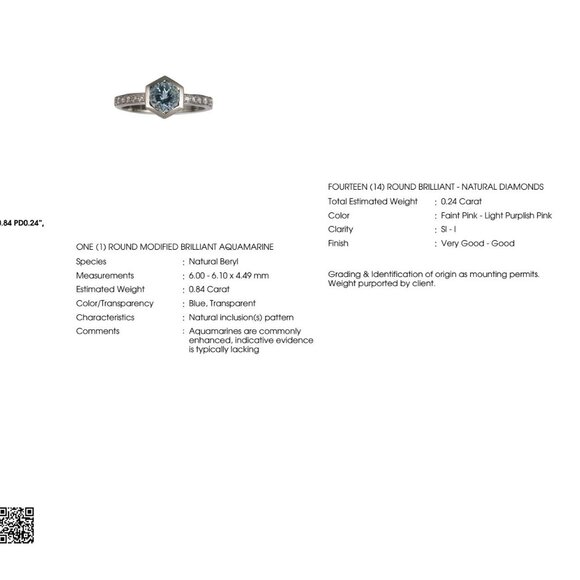 Blue Aquamarine Ring - Picture 8 of 8